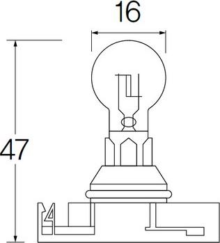 ACDelco ACPSX24W - Лампа накаливания, противотуманная фара avtokuzovplus.com.ua
