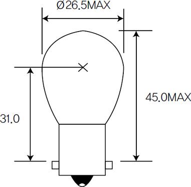 ACDelco ACBA15S - Лампа накаливания, задний габаритный фонарь autodnr.net