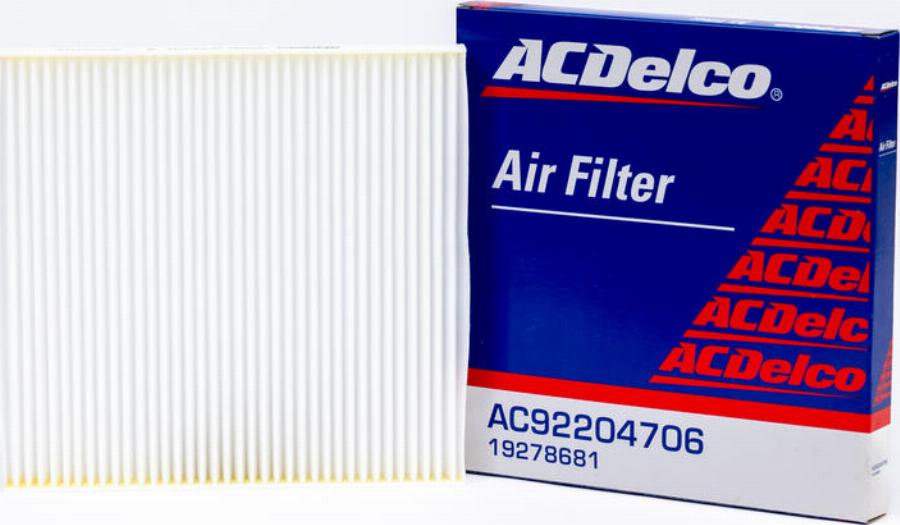 ACDelco 19278681 - Фільтр, повітря у внутрішній простір autocars.com.ua