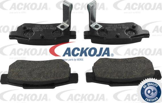 ACKOJA A26-0022 - Гальмівні колодки, дискові гальма autocars.com.ua