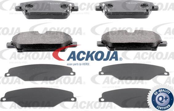 ACKOJA A26-0089 - Гальмівні колодки, дискові гальма autocars.com.ua