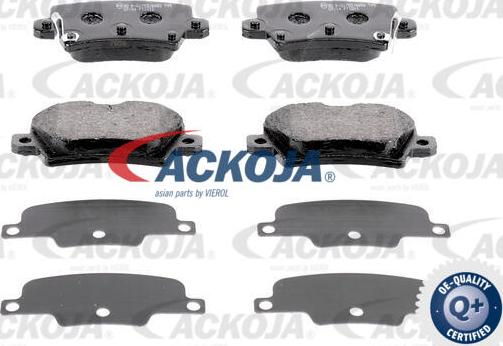 ACKOJA A26-0090 - Гальмівні колодки, дискові гальма autocars.com.ua