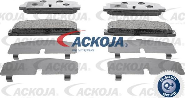ACKOJA A32-0129 - Гальмівні колодки, дискові гальма autocars.com.ua