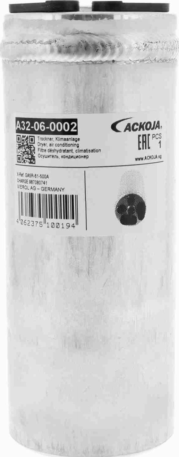 ACKOJA A32-06-0002 - Осушувач, кондиціонер autocars.com.ua