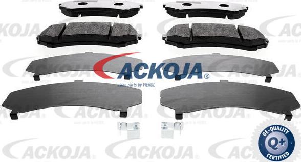 ACKOJA A37-0012 - Гальмівні колодки, дискові гальма autocars.com.ua