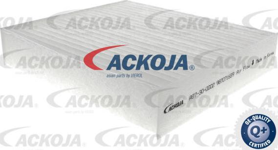 ACKOJA A37-30-0002 - Фільтр, повітря у внутрішній простір autocars.com.ua