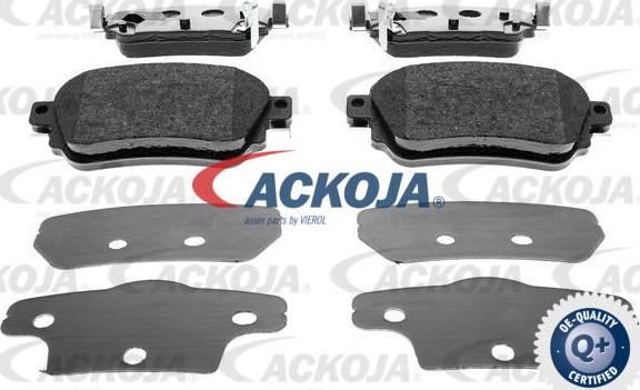 ACKOJA A38-0319 - Гальмівні колодки, дискові гальма autocars.com.ua
