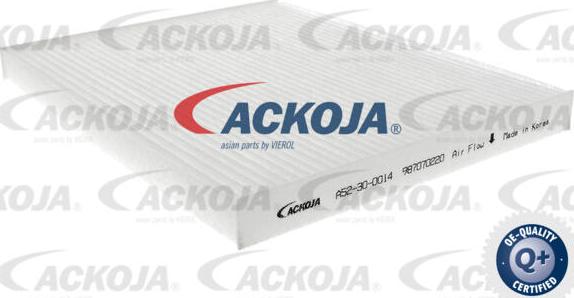 ACKOJA A52-2000 - Комплект фільтра autocars.com.ua