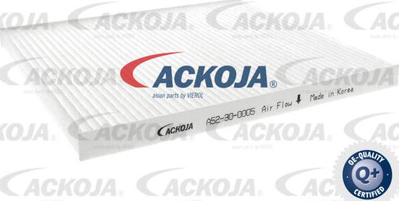 ACKOJA A52-2001 - Комплект фільтра autocars.com.ua