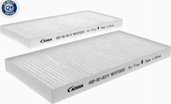 ACKOJA A52-30-0019 - Фільтр, повітря у внутрішній простір autocars.com.ua
