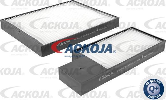 ACKOJA A52-30-0020 - Фільтр, повітря у внутрішній простір autocars.com.ua