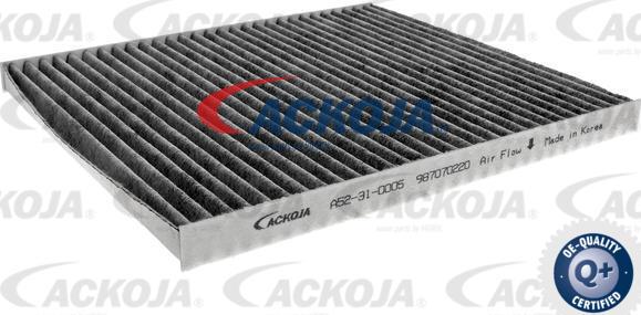 ACKOJA A52-31-0005 - Фільтр, повітря у внутрішній простір autocars.com.ua