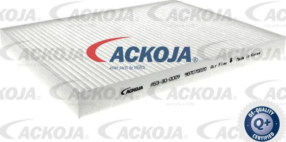 ACKOJA A53-30-0009 - Фільтр, повітря у внутрішній простір autocars.com.ua