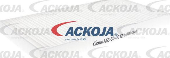 ACKOJA A53-30-0012 - Фільтр, повітря у внутрішній простір autocars.com.ua