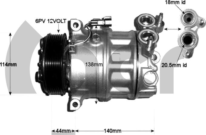 ACR 130524G - Компресор, кондиціонер autocars.com.ua