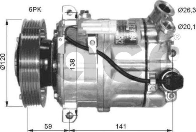 ACR 130635G - Компресор, кондиціонер autocars.com.ua