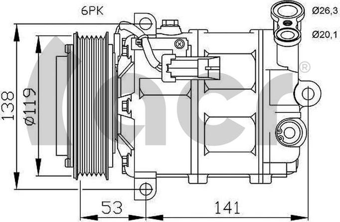 ACR 132922R - Компресор, кондиціонер autocars.com.ua