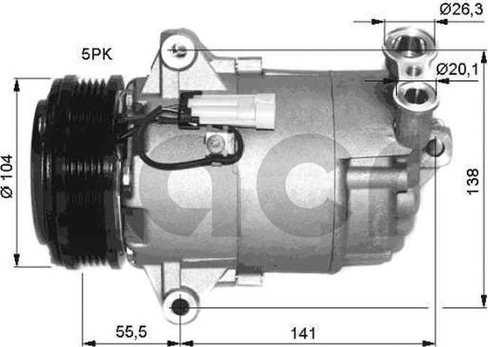 ACR 133119R - Компресор, кондиціонер autocars.com.ua