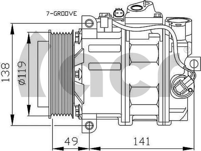 ACR 134263R - Компресор, кондиціонер autocars.com.ua