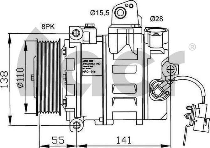 ACR 134278R - Компрессор кондиционера autodnr.net