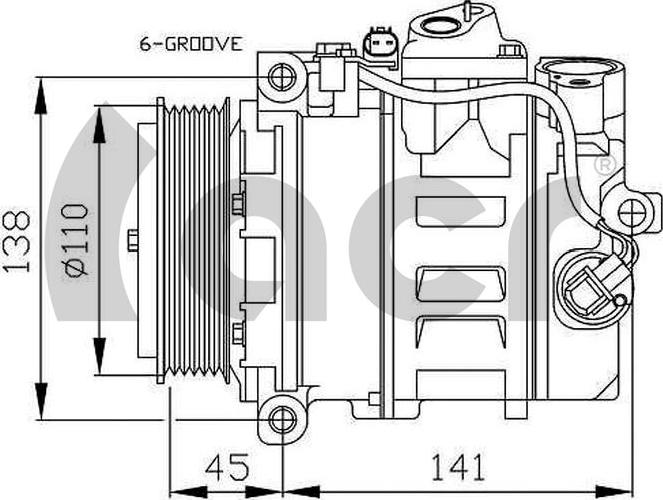 ACR 134368R - Компрессор кондиционера autodnr.net