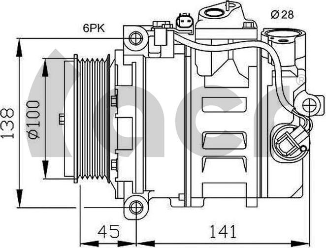 ACR 134369 - Компресор, кондиціонер autocars.com.ua