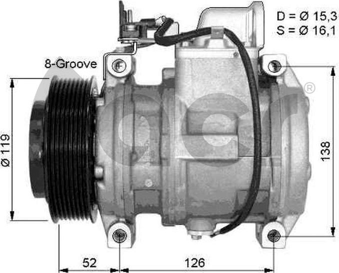 ACR 134426 - Компресор, кондиціонер autocars.com.ua