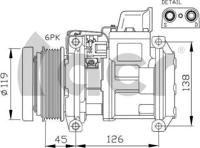 ACR 134427 - Компрессор кондиционера autodnr.net