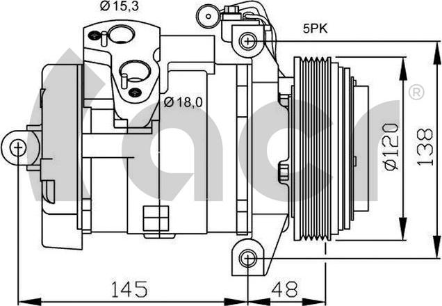 ACR 134511 - Компресор, кондиціонер autocars.com.ua