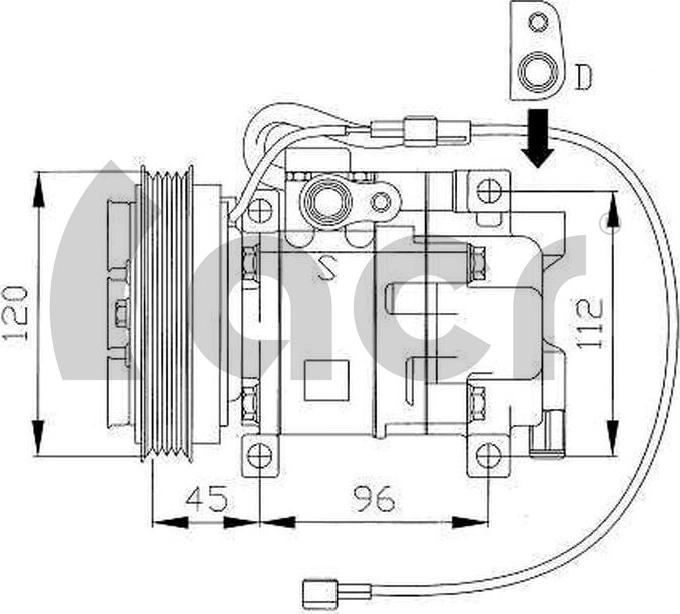 ACR 134619 - Компресор, кондиціонер autocars.com.ua
