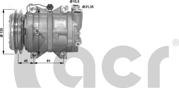 ACR 134712G - Компресор, кондиціонер autocars.com.ua