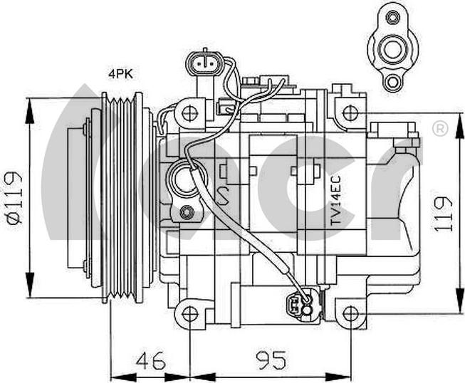 ACR 134974 - Компресор, кондиціонер autocars.com.ua