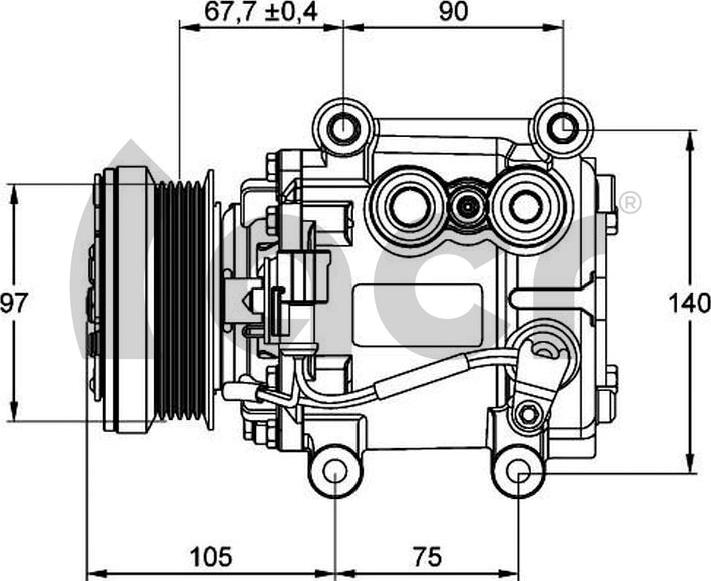 ACR 135105R - Компресор, кондиціонер autocars.com.ua