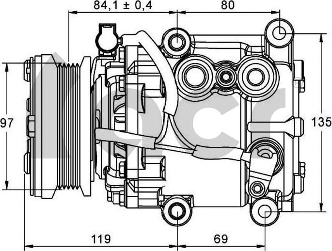 ACR 135125R - Компресор, кондиціонер autocars.com.ua