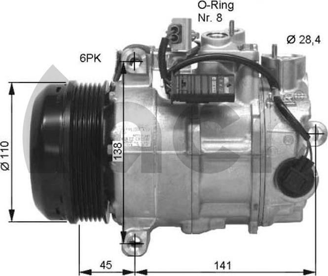 ACR 135256G - Компресор, кондиціонер autocars.com.ua