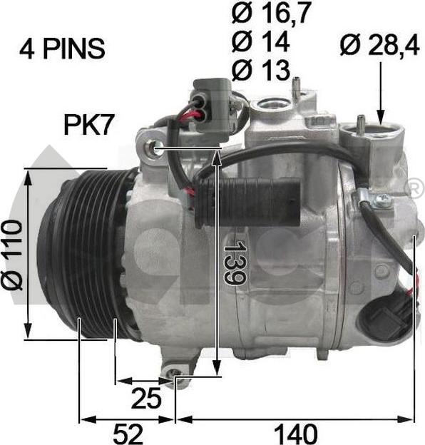 ACR 135345 - Компресор, кондиціонер autocars.com.ua