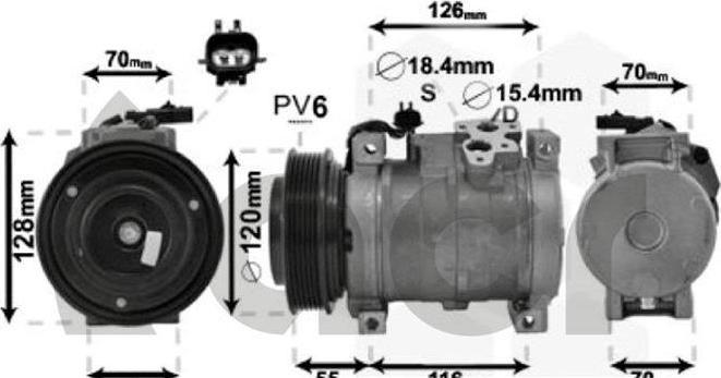 ACR 135575 - Компресор, кондиціонер autocars.com.ua