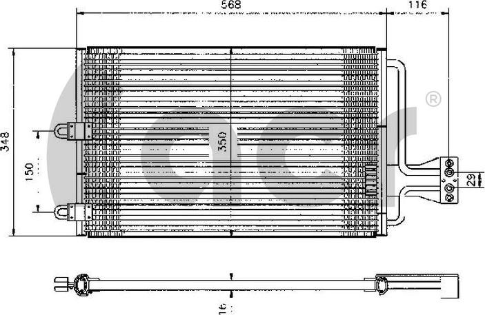 ACR 300008 - Конденсатор, кондиціонер autocars.com.ua