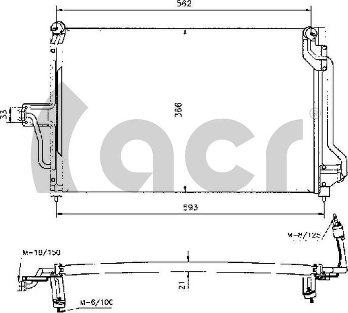 ACR 300011 - Конденсатор, кондиціонер autocars.com.ua