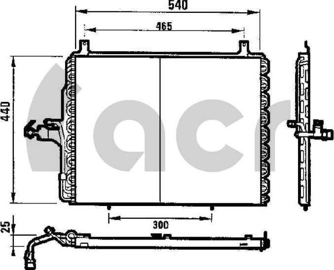 ACR 300042 - Конденсатор, кондиціонер autocars.com.ua