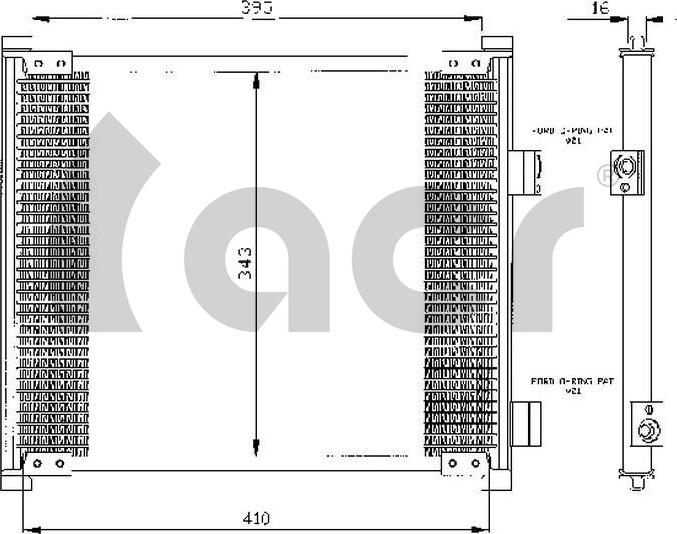 ACR 300055 - Конденсатор, кондиціонер autocars.com.ua