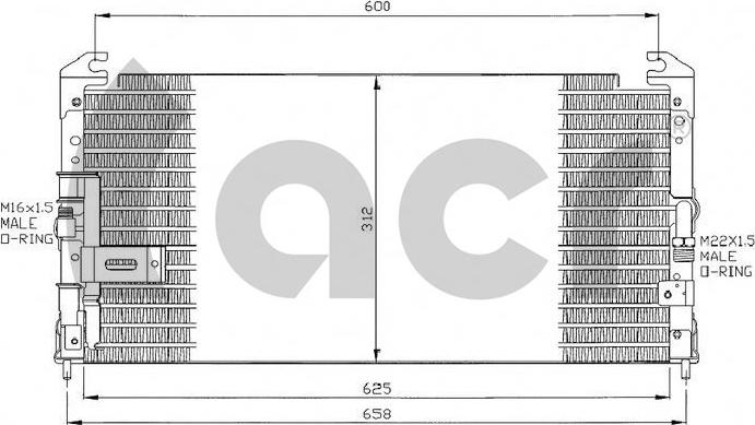 ACR 300072 - Конденсатор, кондиціонер autocars.com.ua