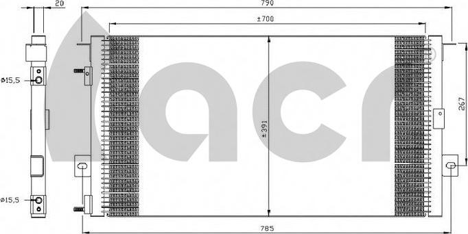 ACR 300078 - Конденсатор, кондиціонер autocars.com.ua