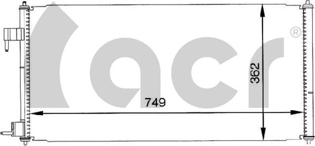 ACR 300092 - Конденсатор, кондиціонер autocars.com.ua