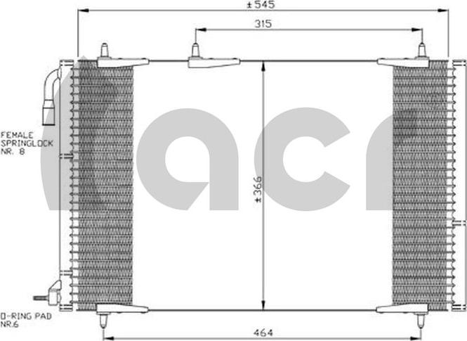 ACR 300097 - Конденсатор, кондиціонер autocars.com.ua