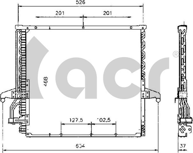 ACR 300103 - Конденсатор, кондиціонер autocars.com.ua