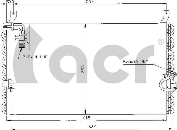 ACR 300118 - Конденсатор, кондиціонер autocars.com.ua