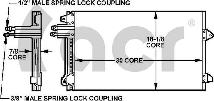 ACR 300154 - Конденсатор, кондиціонер autocars.com.ua