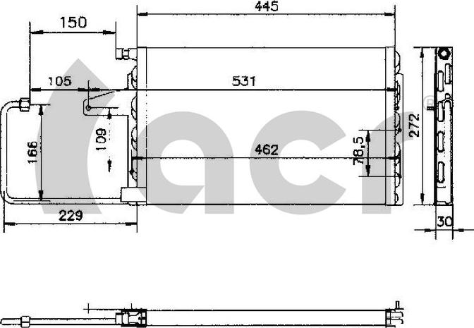 ACR 300164 - Конденсатор, кондиціонер autocars.com.ua