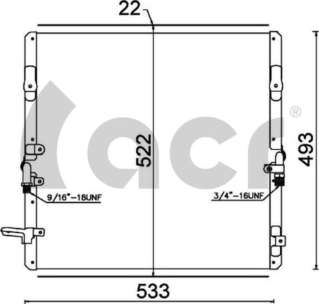 ACR 300172 - Конденсатор, кондиціонер autocars.com.ua